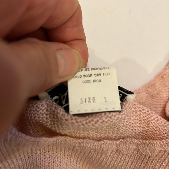 Vintage San Remo 4 Piece Pink Knit Pant Suit Cardigan Pant Skirt Tank Size XL - Picture 11 of 15